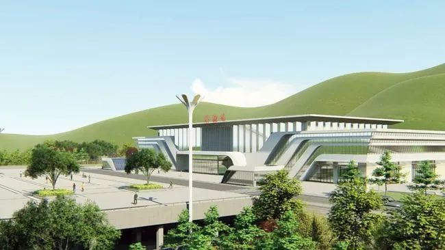 清流火车站效果图建宁南站浦梅铁路建宁南站站房综合楼建设项目总投资