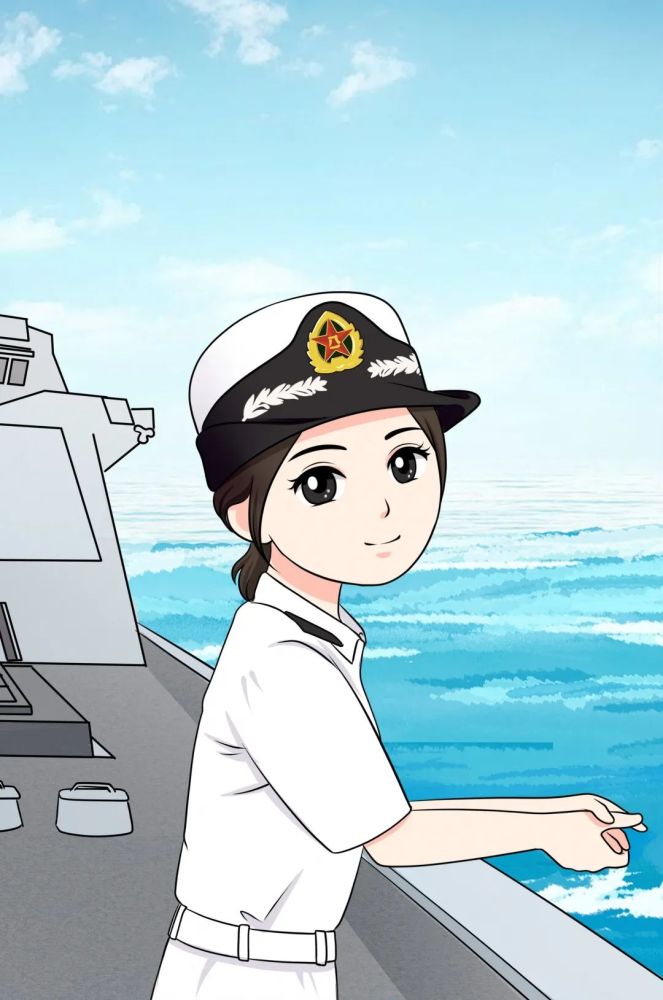 海军军装动画图片