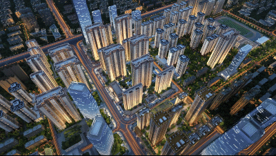 0m▲富力·开远城全景鸟瞰效果图自带约105万方商业配套,包含甲级写字