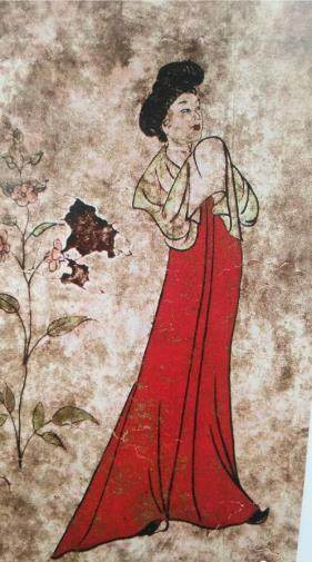 年代:唐代收藏单位:礼泉县昭陵博物馆文物介绍:壁画《仕女图》,高123