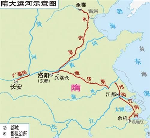 隋煬帝修大運河目的何在專家你把大運河的路線連起來就懂了