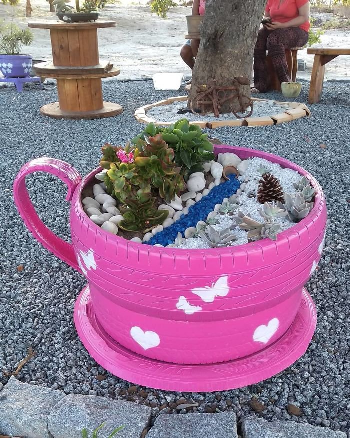 你会用废旧轮胎做什么看看他做的有创意