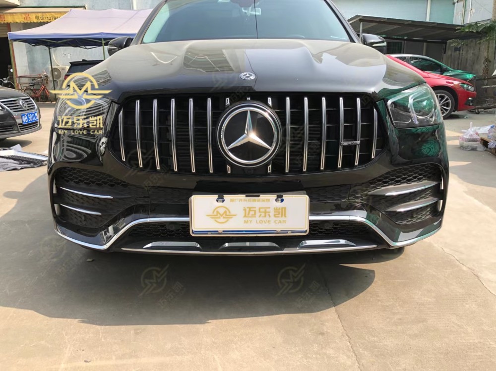 奔驰gle450改装原厂amg中网和gle53尾唇尾喉
