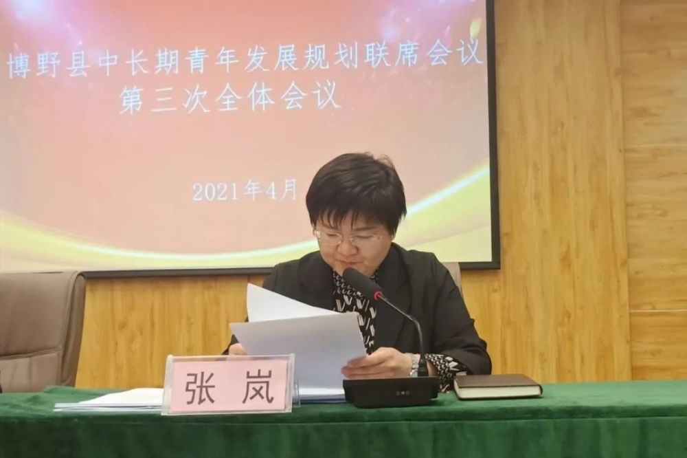 会上,张岚传达了省,市中长期青年发展规划联席会议第三次全体会议精神