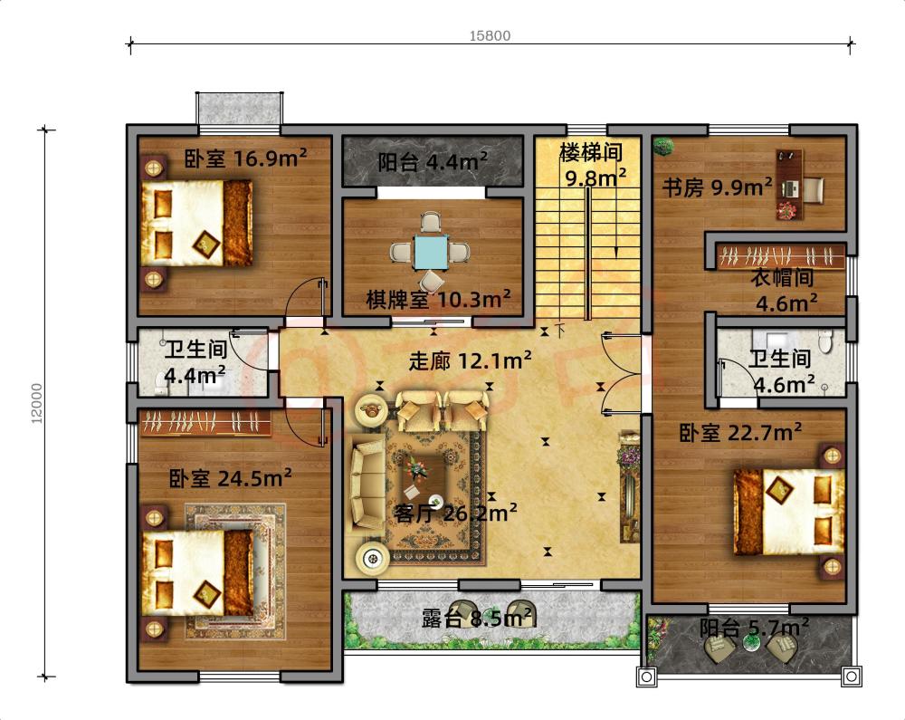 这款农村二层洋房性价比"超值",5室3厅带车库,造价18万