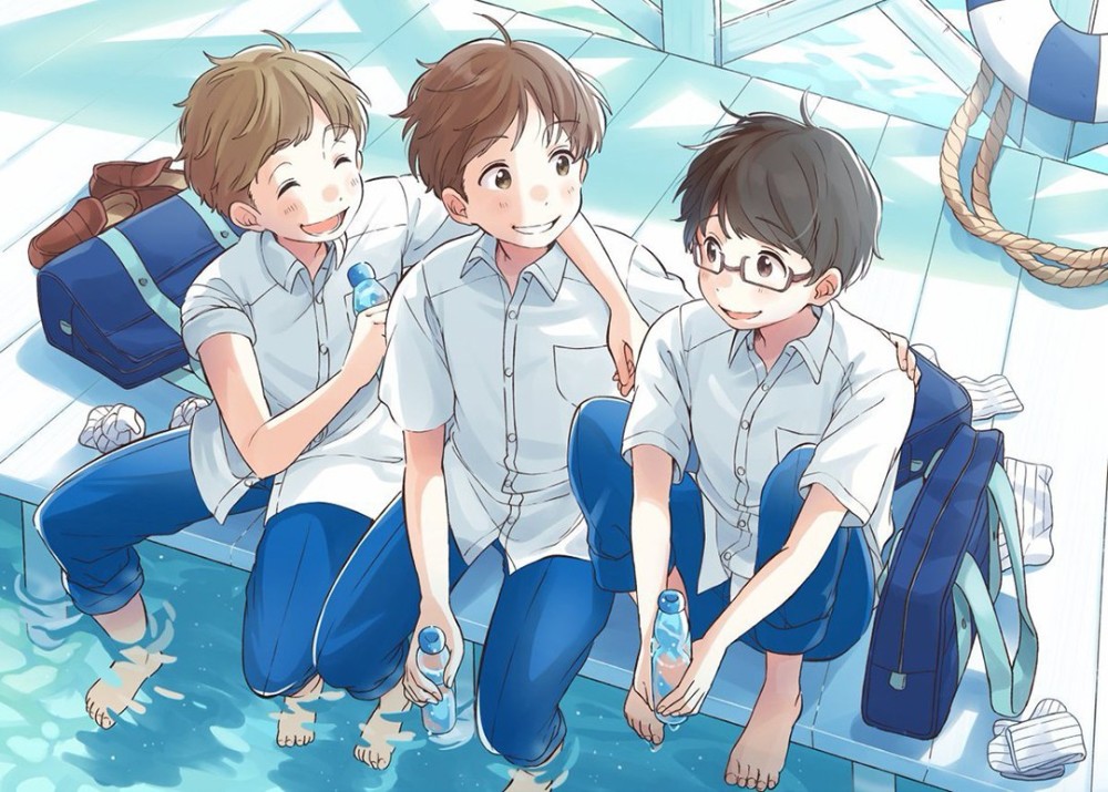 满眼尽是少年时代的美好神态生动的人物插画