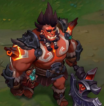 相关的一些系列更新比如蒙多,在重做之后外形酷似魔兽里的兽人一族,再