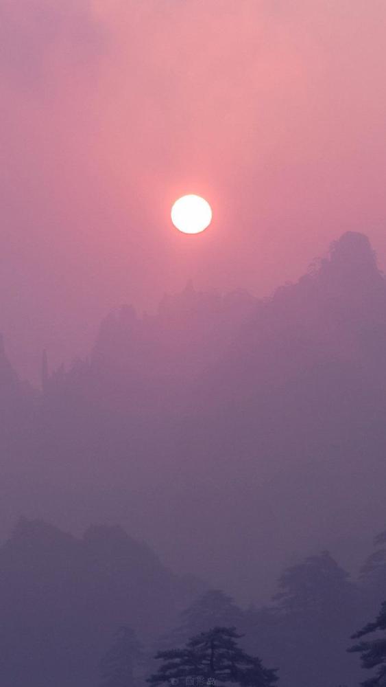 风景壁纸日出粉色系背景图小清新