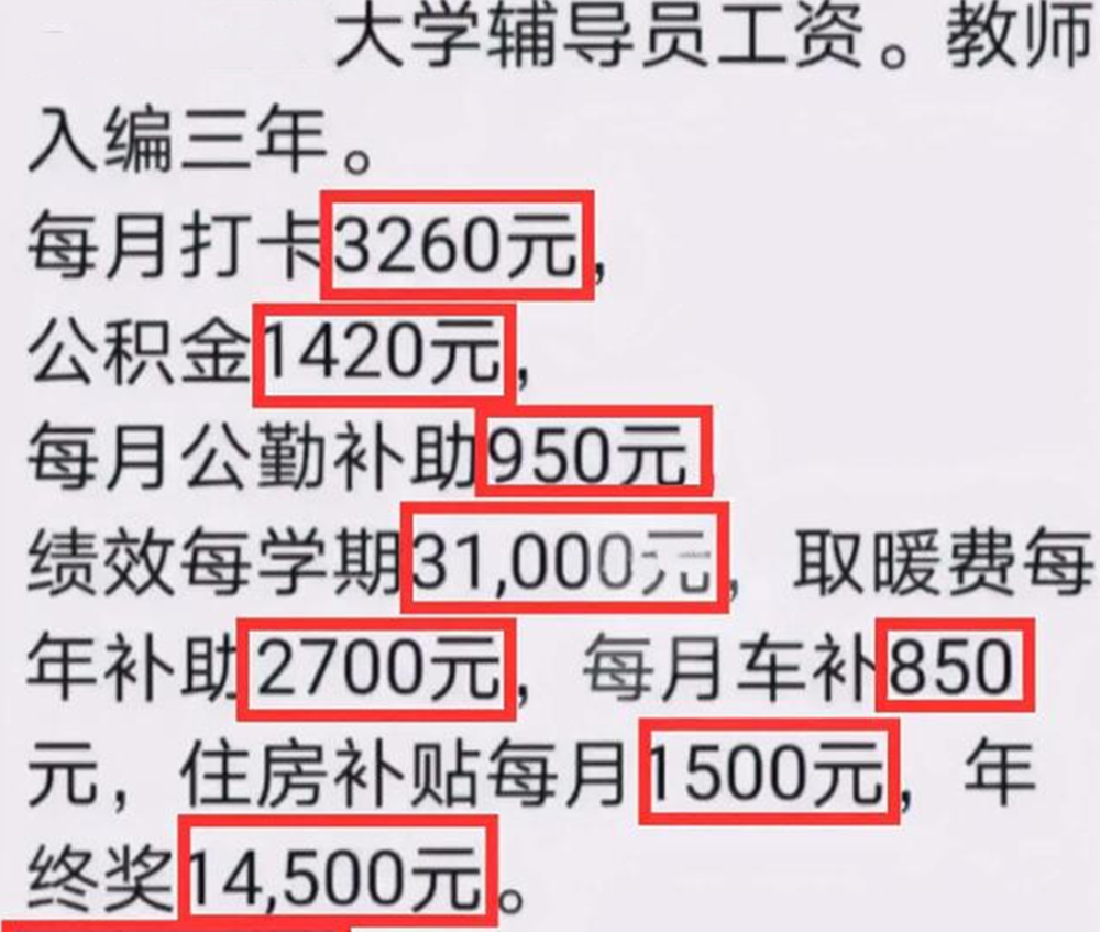 大学辅导员工资表流出 看到金额才明白 为啥博士也愿意去当导员 腾讯新闻