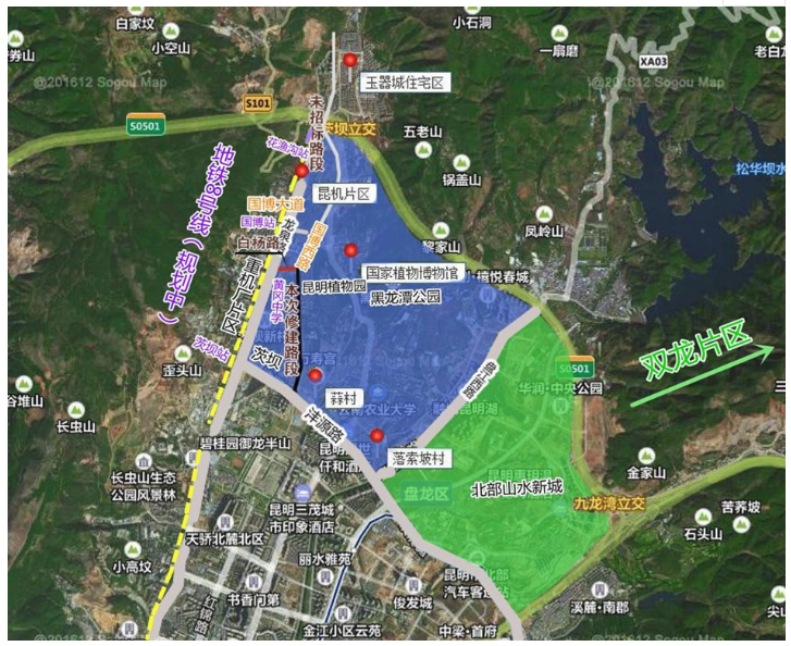 国博片区区位示意根据资料,2018年国家植物博物馆选址落定茨坝,规划