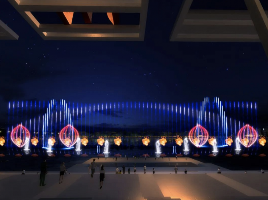 速来围观潢川市民有福了红玺公园省级音乐喷泉即将正式开喷