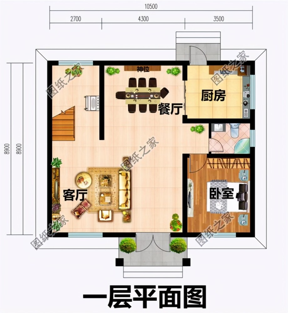 百平內二層樓房設計圖小戶型簡單好看農村建房理想戶型