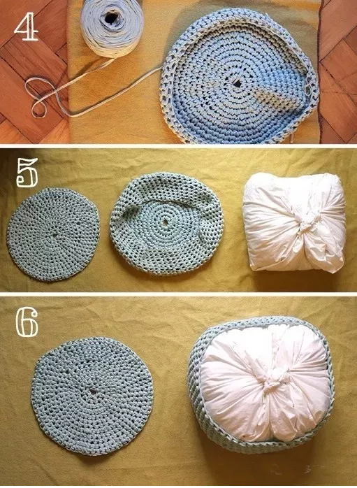 家里的旧凳子留着用来改造吧自己钩几张全家人都适用附教程