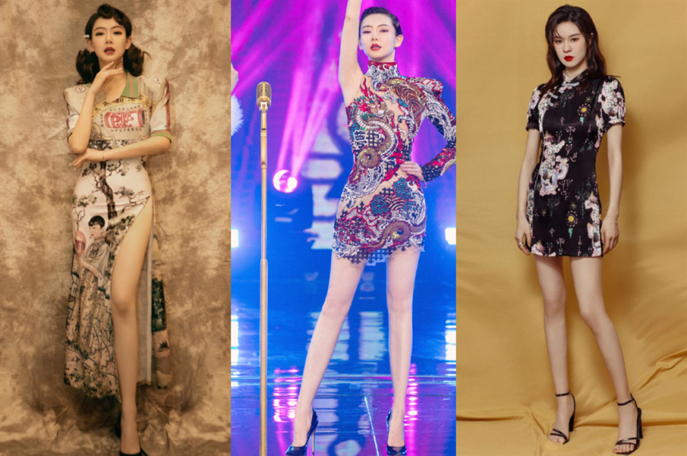 46岁民国贵妇田海蓉真老了穿传统旗袍工作生图皮肤泛黄黑眼圈抢镜