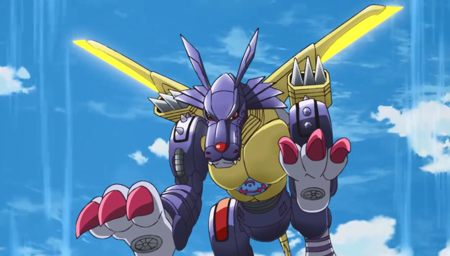 新数码宝贝:钢铁加鲁鲁登场,气场没有战暴强,对手也很弱!