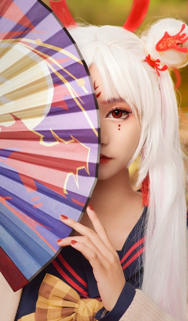 不知火制服cos是阿离的校园装小姐姐太仙了