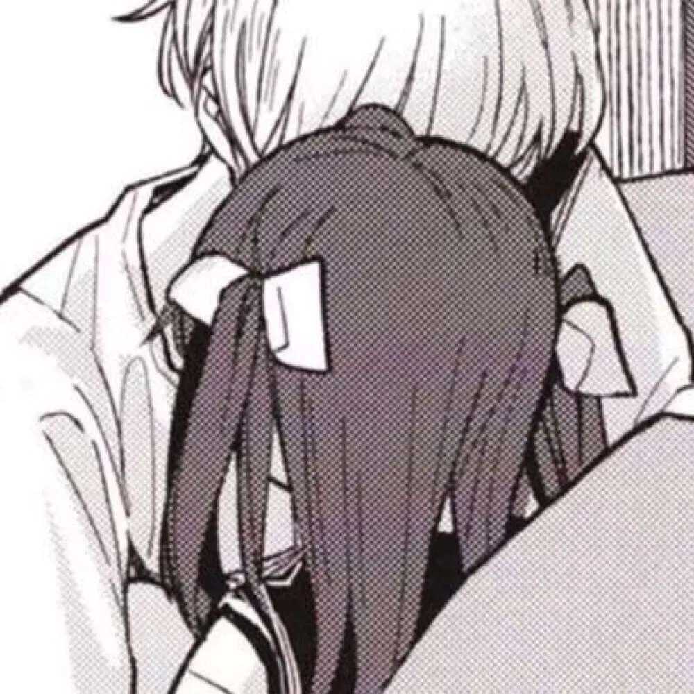 可爱温柔黑白动漫情侣头像67