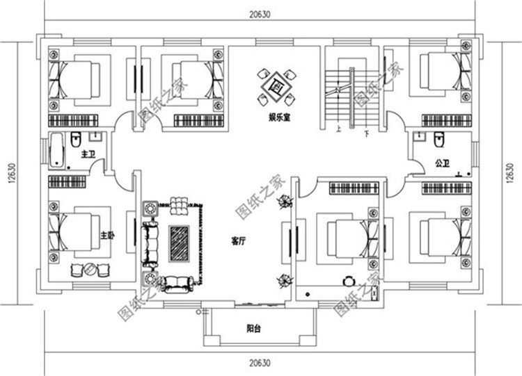 具有代表性的别墅二楼设计图户型百看不厌喜欢收藏回村建一栋