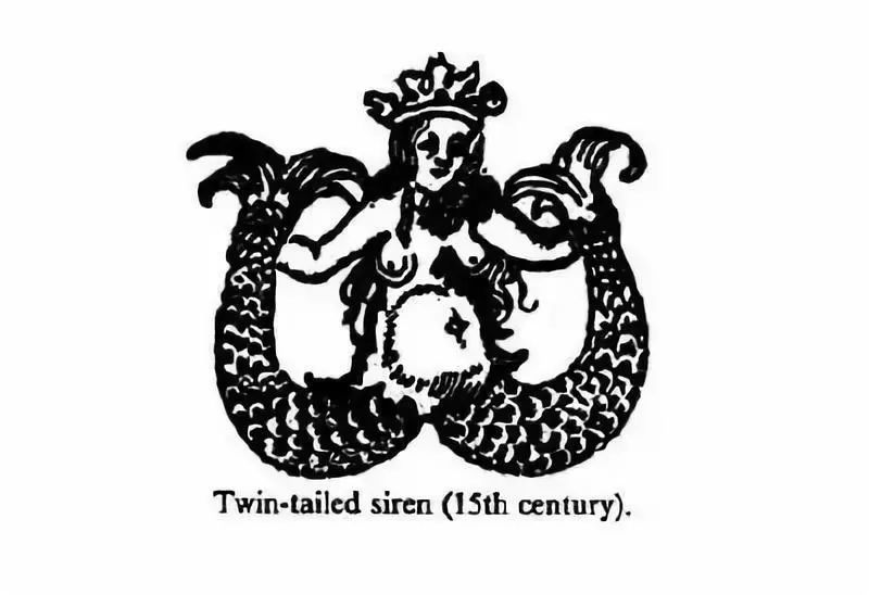 starbucks最早的logo是基于双尾海妖 (twin-tailed siren) 设计的
