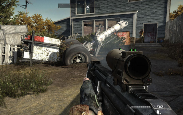 游戏《国土防线2》,打上去一枪就爆,轻机枪扫射一波