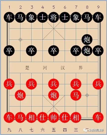 象棋冷僻布局定式中炮对叠炮局古谱招式和现代招式