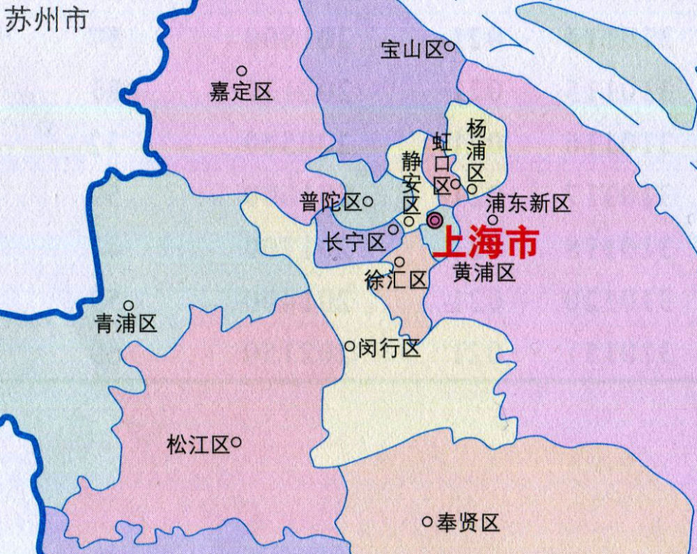 最新上海16区划分图图片