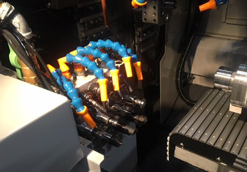 日本津上s206走心机加载高频铣动力头bm320f