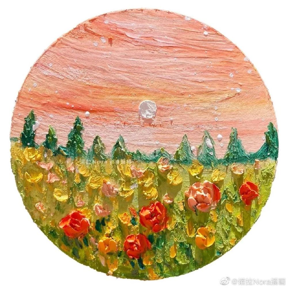 超精美重彩油画棒,颜值爆棚手痒心痒,就收藏起来来画吧(作品来自微博