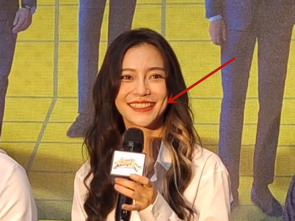 跑男采访生图曝光杨颖面部僵硬下巴形状诡异整没整很明显