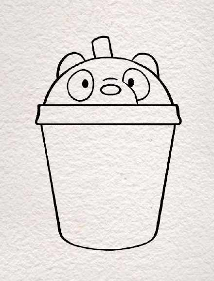 跟着蛙蛙一起画简笔画饮料水杯