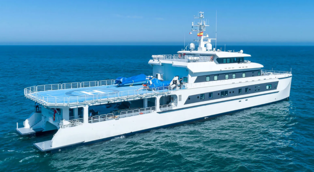 视频68米双体支援艇wayfinder号已交付比尔盖茨