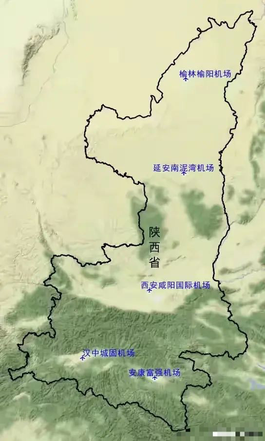 陕西5个机场地域分布西咸机场吞吐量最多陕北陕南各两个