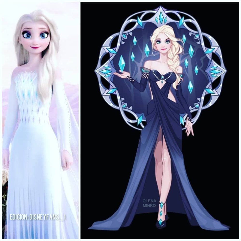 御姐版迪士尼公主全员化身高冷小姐姐演绎姐就是女王