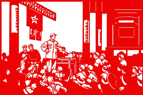 《南湖红船》《南昌起义》《古田会议》《井岗山会师》等近20幅作品