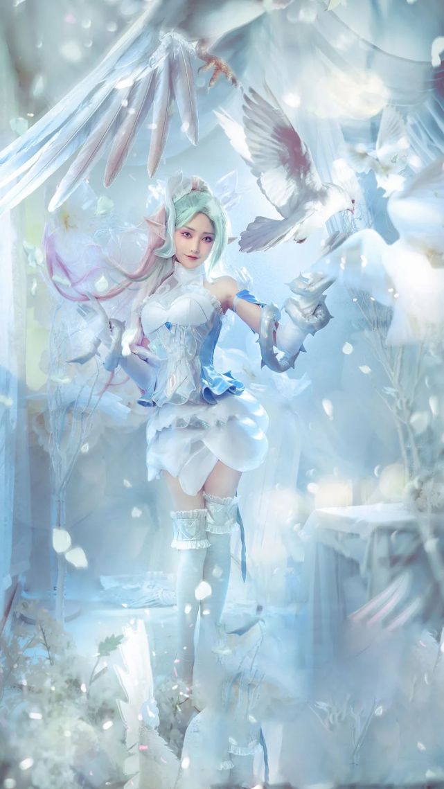 cos:英雄联盟情人节辛德拉cos正片@走路摇,黑白玫瑰