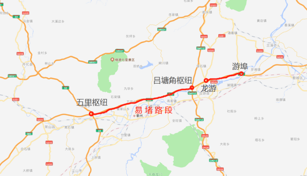 g60沪昆高速龙游至游埠路段g60沪昆高速吕塘角枢纽至五里枢纽路段易堵