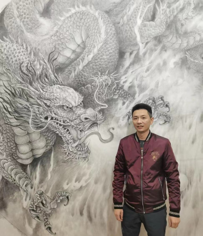 中国龙国画作品