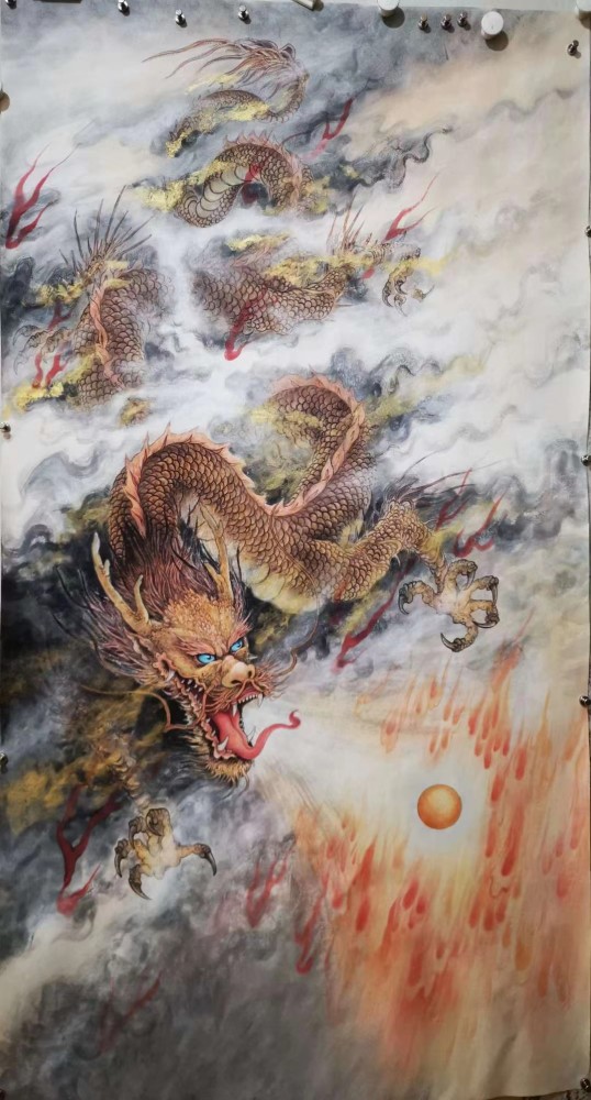 中国龙国画作品