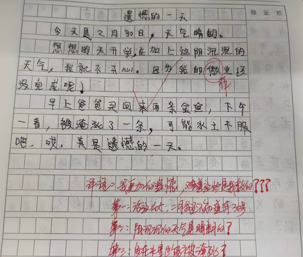 小學生作文一隻小鴨思維清晰富有畫面感老師的評語亮了