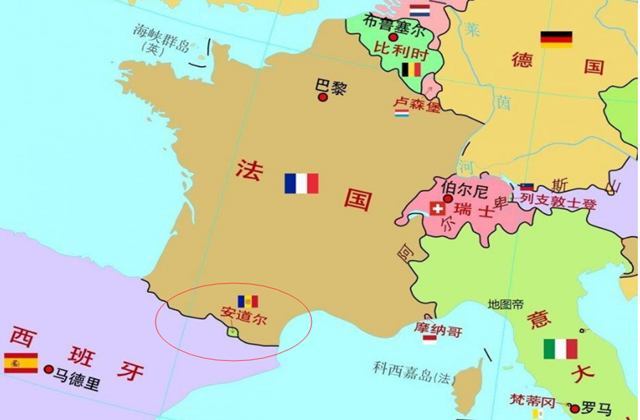 微信地址上的安道尔是国家吗具体在哪里呢看完你就明白了