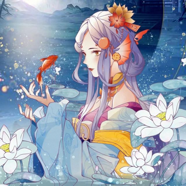 仙气古风动漫女生头像近城远山都是人间