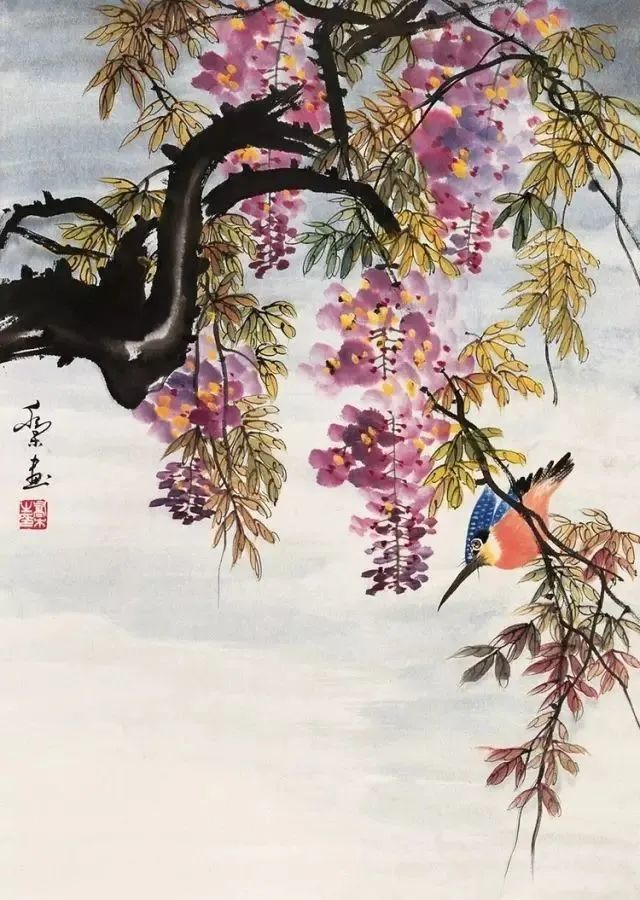 乔木 紫藤小鸟乔木 紫藤小鸟黄幻吾 紫藤小鸟黄幻吾 紫气东来 吉祥