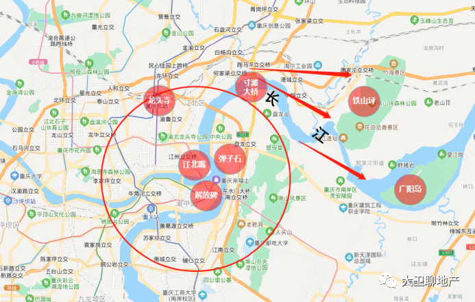 東面的優勢很明顯:當西側區域飽和之後,江北的發