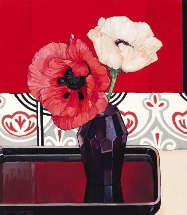 油画热烈璀璨浪漫火红