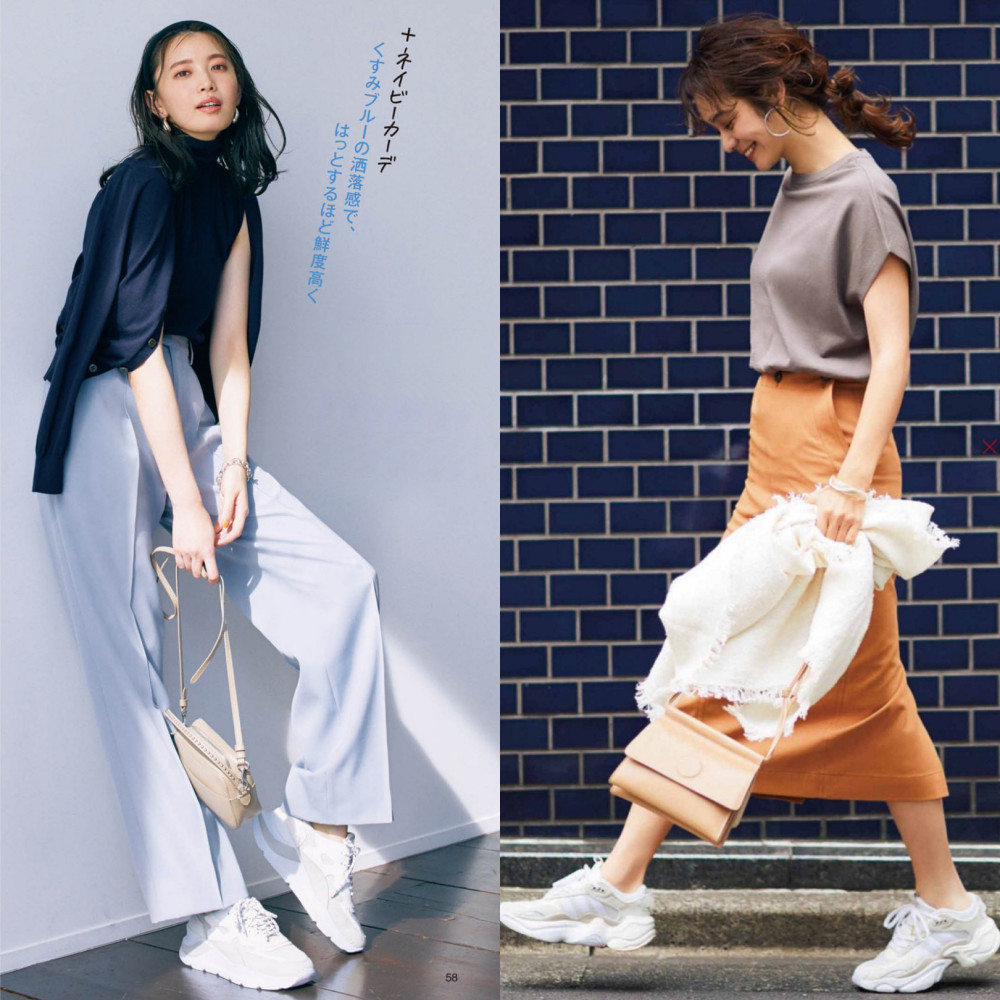 春夏搭配灵感运动鞋的潇洒自信美丽的女人最懂