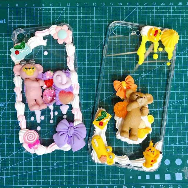 diy奶油胶手机壳丨治愈系来袭,炸裂你的少女心!