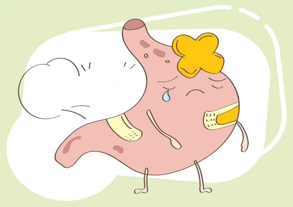 胃难受的卡通图片表情图片