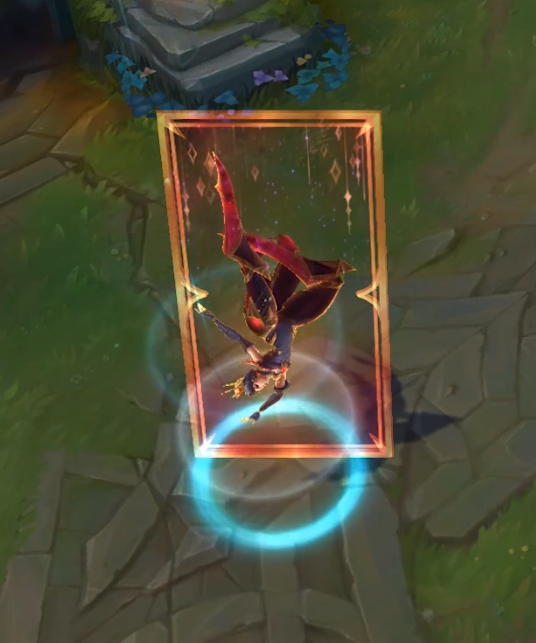 接着是青钢影,同样是原画很难看出对应的卡牌,但回城特效表现的明显