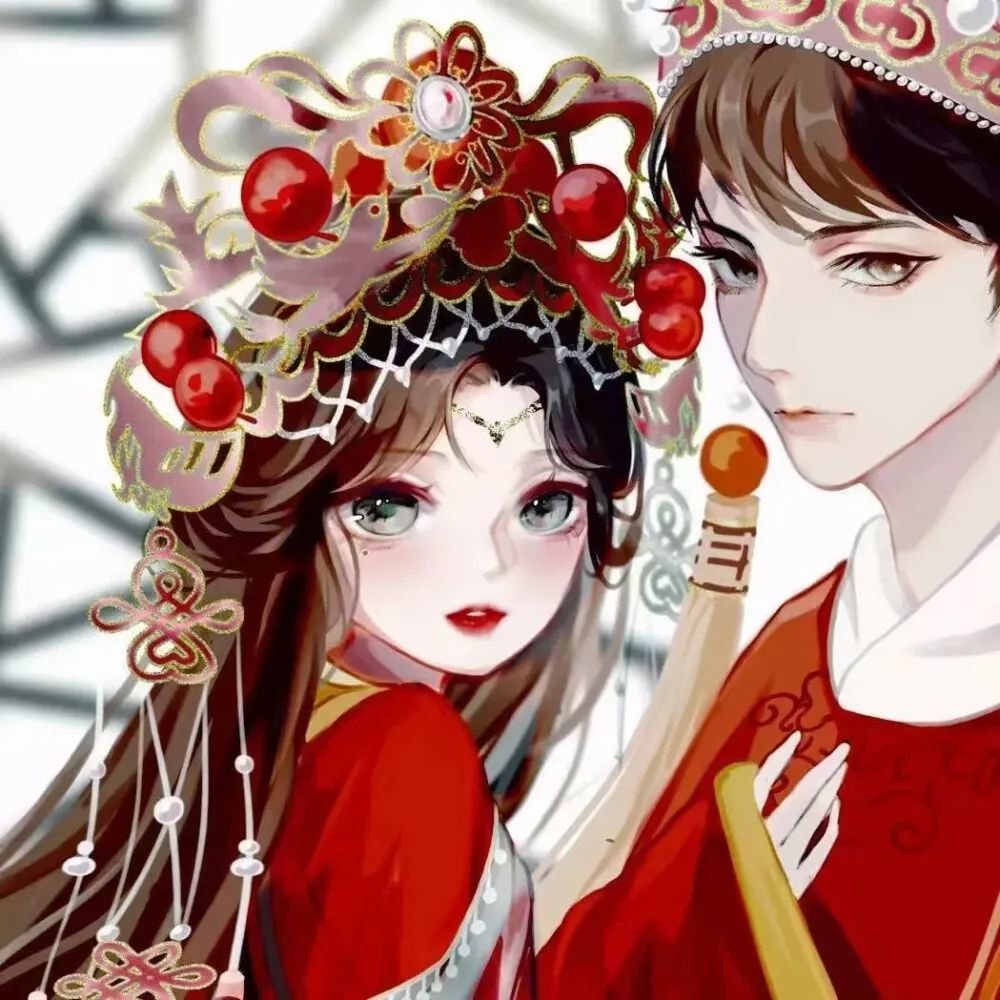 古风动漫情侣头像你在我梦中出现了醒来我开心了好久