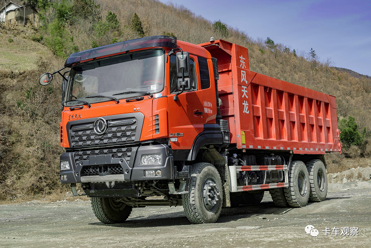 最新东风天龙kc自卸车造型大变样,最大560马力!_腾讯新闻